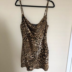 Cheetah Print Scoop Neck Nasty Gal Dress